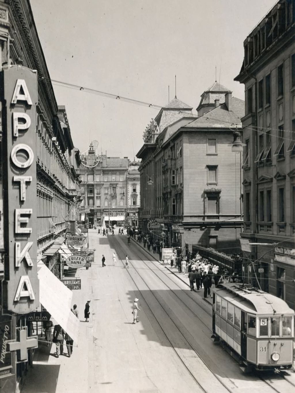Ulica Stipe Javora (današnja Praška) 1943. godine